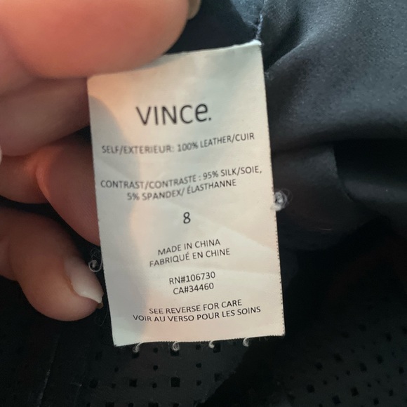 Vince leather front mesh tank top - Picture 5 of 5